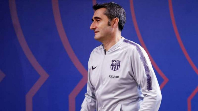 Pelatih Barcelona, Ernesto Valverde.