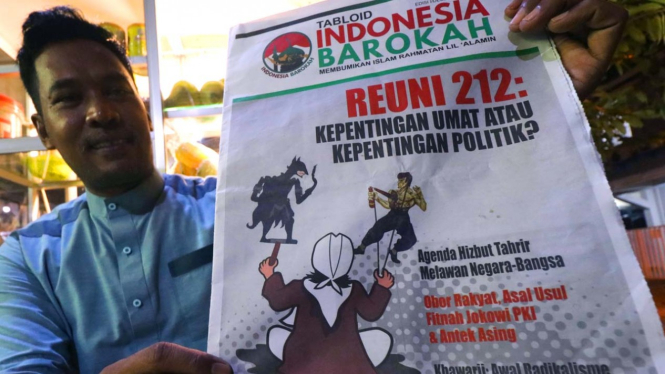 Sampul depan tabloid Indonesia Barokah.