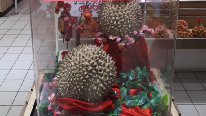 Durian J-Queen seharga Rp14 juta per buah.