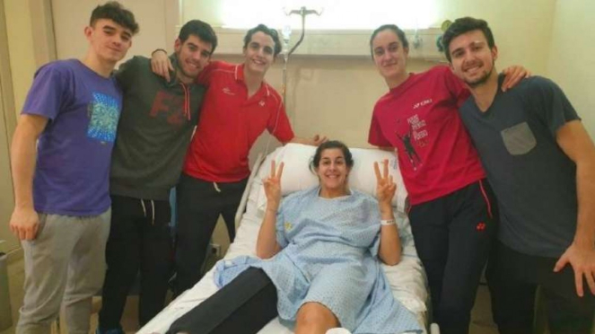 Kondisi pebulutangkis Carolina Marin usai menjalani operasi