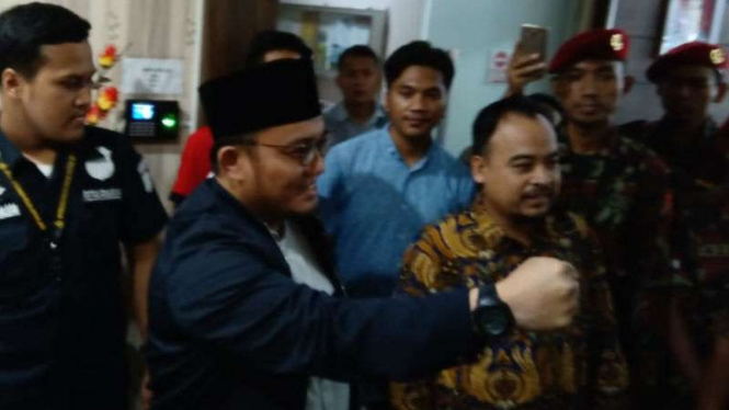 Koordinator Jubir BPN Prabowo-Sandi, Dahnil Anzar Simanjuntak, kembali diperiksa polisi, Kamis (7/2/2019).