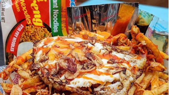 Kentang goreng indomie yang dijual di Australia.