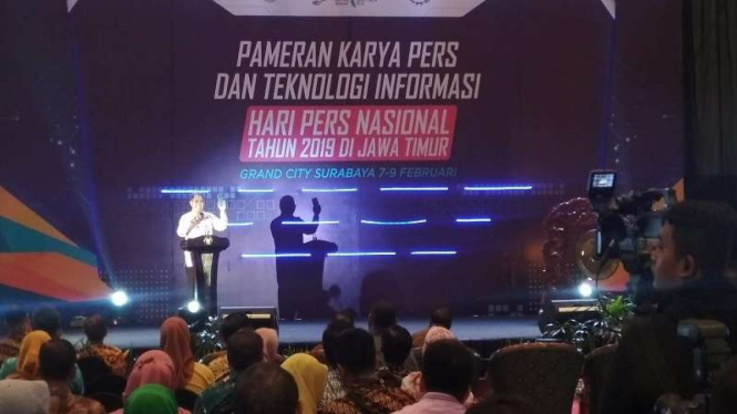 Menkominfo Rudiantara membuka Pameran Karya Pers di Surabaya