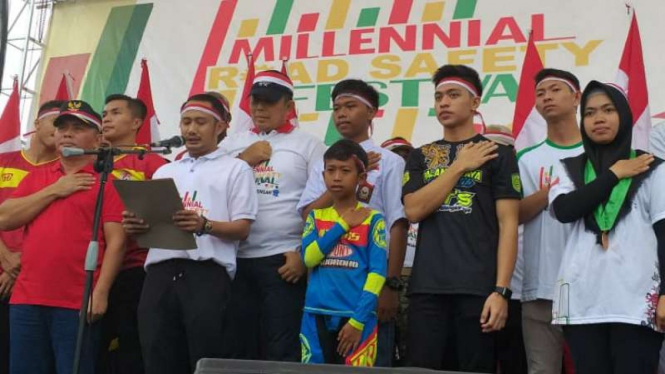 'Millennial Road Safety Festival' di Bundaran Besar Palangkaraya,