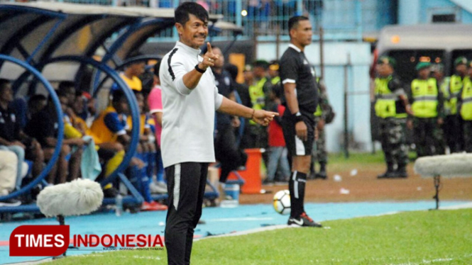 Pelatih Timnas Indonesia U-22, Indra Sjafri. (FOTO: Adhitya Hendra/TIMES Indonesia)