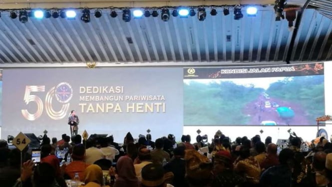 Jokowi di acara PHRI, Jakarta