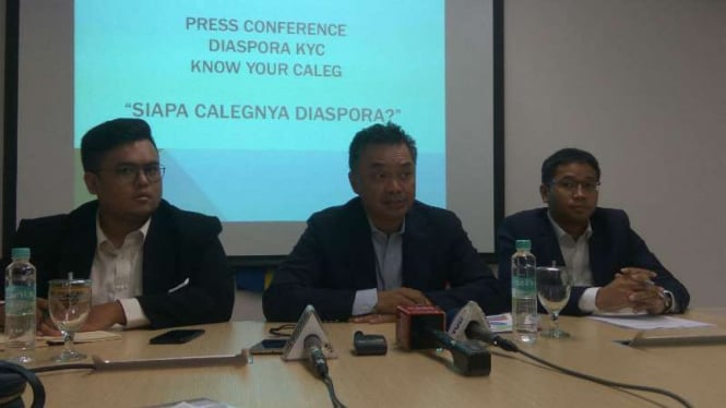 Dino Patti Djalal (tengah) di Konferensi Pers Diaspora KYC.