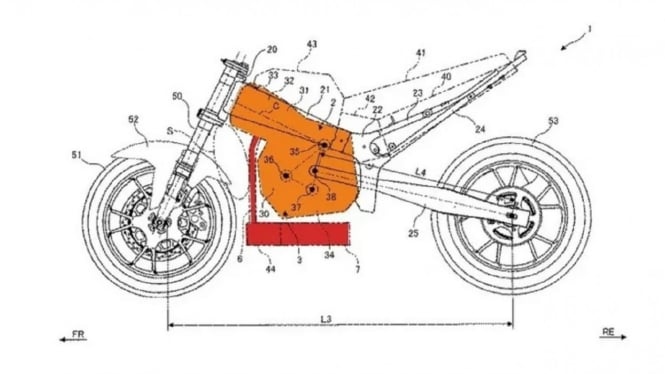 Desain paten mesin terbalik Suzuki.