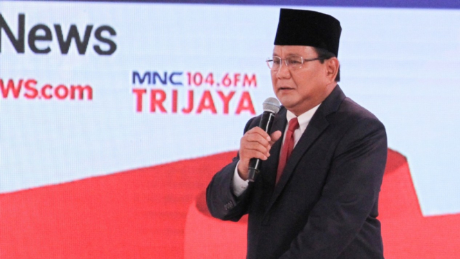 Prabowo di debat kedua capres 2019.