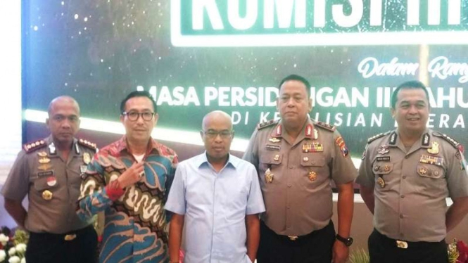 Komisi III DPR RI di Markas Polda Jatim, Surabaya, pada Senin, 18 Februari 2019.