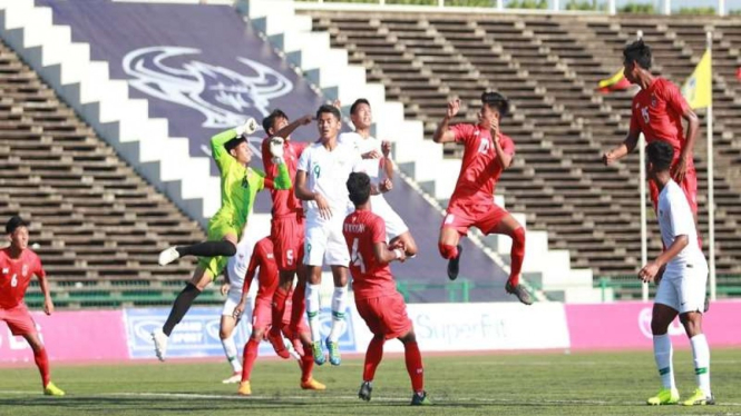 Laga Timnas U-22 vs Myanmar di Piala AFF U-22.