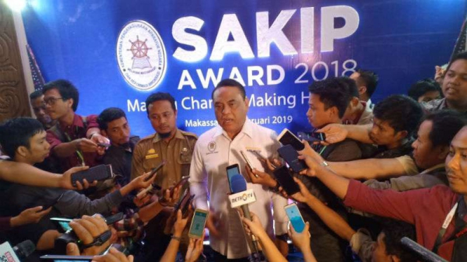 Menteri Pendayagunaan Aparatur Negara dan Reformasi Birokrasi, Syafruddin, dalam penyampaian Laporan Hasil Evaluasi Akuntabilitas Kinerja dan SAKIP Award di Makassar, Sulawesi Selatan, Selasa, 19 Februari 2019.