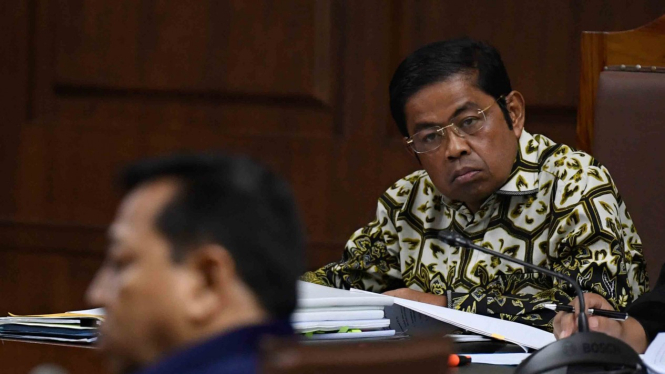 Terdakwa kasus dugaan suap proyek PLTU Riau-1, Idrus Marham