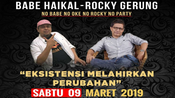 Gambar Pamflet Acara Talkshow Rocky Gerung di Lombok, 9 Maret