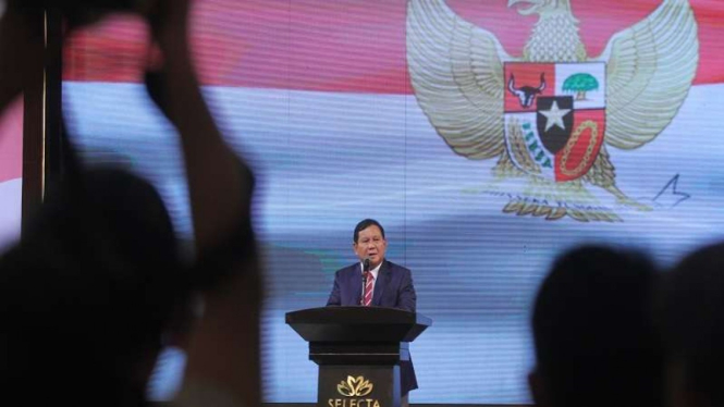 Capres 02 Prabowo Subianto saat berkampanye dengan pengusaha Tionghoa di Medan