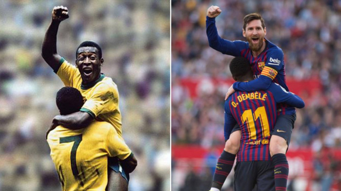 Selebrasi Lionel Messi mirip dengan Pele