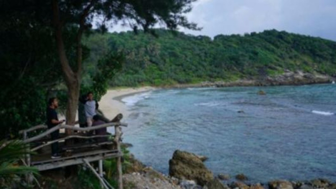 Pantai Momong di Meunasah Balee, Kecamatan Lhoknga, Aceh Besar (Photo:VIVA/Dani Randi)