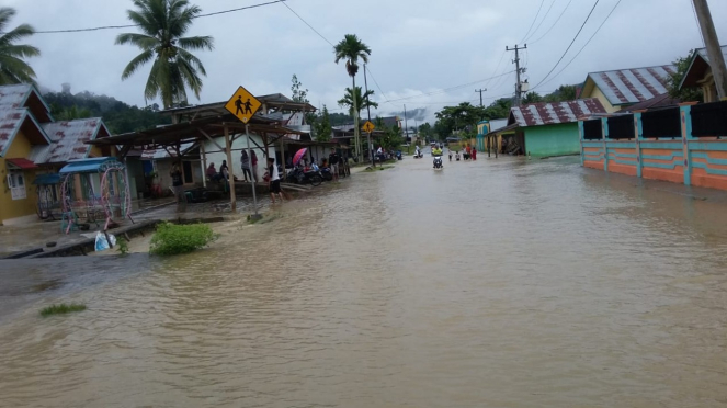 Banjir di Kabupaten Merangin, Jambi.