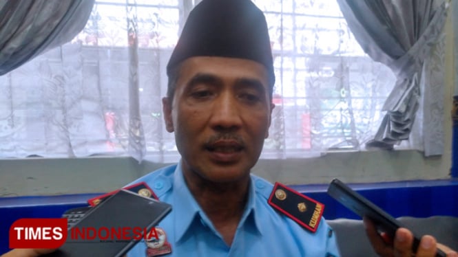 Plt Lapas Kelas II B Bondowoso Jawa Timur, Mali saat ditemui di ruang kerjanya (FOTO: Moh Bahri/TIMES Indonesia)