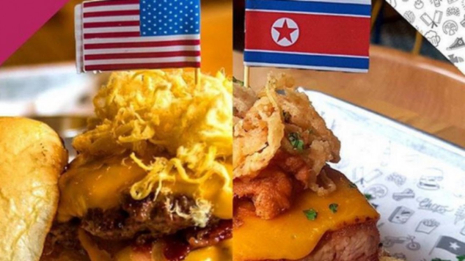 Burger Durty Donald dan Kim Jong Yum
