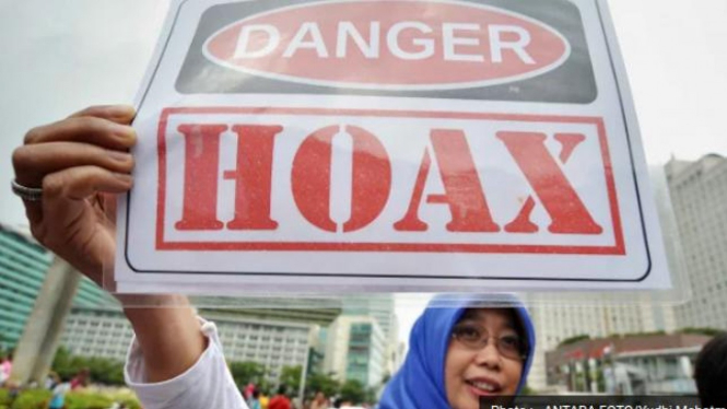 Aksi kampanye anti-hoax di Jakarta beberapa waktu lalu.