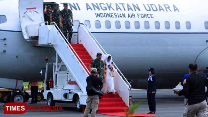 Kedatangan Panglima TNI Hadi Tjahjanto ke Malang dalam Rangka menghadiri Haul Akbar Imamain dan silaturahmi dengan Aremania. (Foto : istimewa)