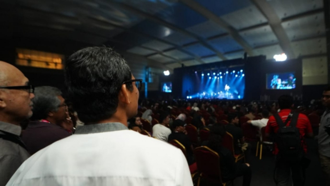 Sandiaga Uno menghadiri BNI Java Jazz 2019, Minggu malam, 3 Maret 2019