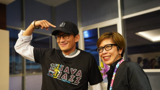 Sandiaga Uno menghadiri BNI Java Jazz 2019, Minggu malam, 3 Maret 2019