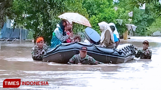 Pasukan Tanggap bencana Lanud Iswahjudi (FOTO: Penerangan Lanud Iswahjudi For TIMES Indonesia)