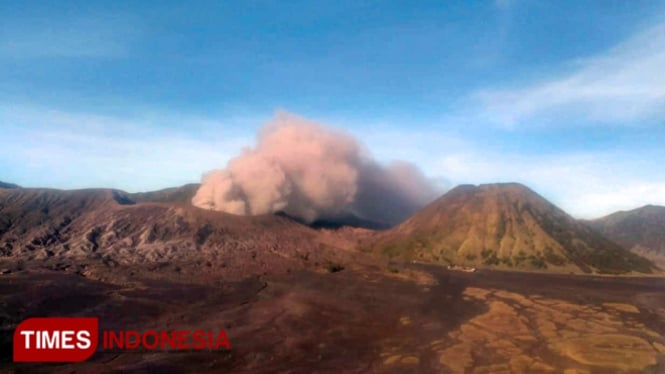 Kondisi terkini Gunung Bromo, Senin (11/3/2019). (FOTO: Bayu for TIMES Indonesia)