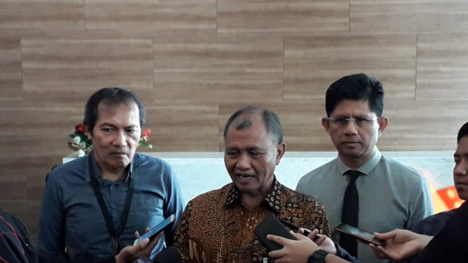 Ketua Komisi Pemberantasan Korupsi Agus Rahardjo dalam konferensi pers di kantornya, Jakarta, Senin, 11 Maret 2019.