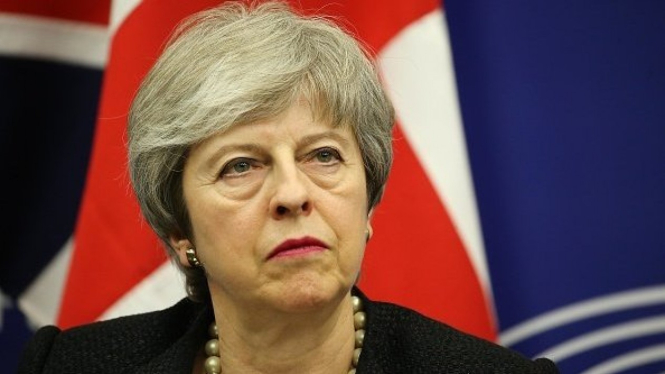 Perdana Menteri Inggris Theresa May kembali menelan kekalahan setelah proposal kesepakatan Brexit yang diajukannya ke parlemen Inggris kembali ditolak mayoritas anggota - Thomas Niedermueller/Getty Images