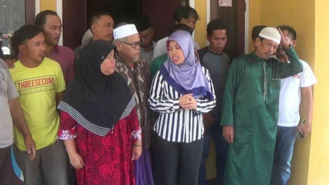 Siti Aisyah kembali ke rumah orangtuanya di Banten, Rabu, 13 Maret 2019.