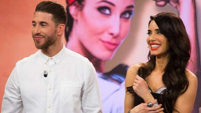 Sergio Ramos dan kekasihnya, Pilar Rubio.