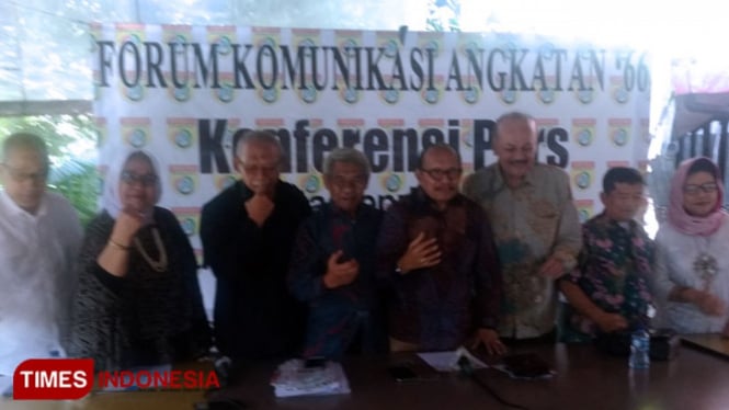 Forum Komunikasi Angkatan "66 Menggelar jumpa pers terkait isu jelang Pemilu 2019 (Foto: Yayat R Cipasang/TIMES Indonesia)