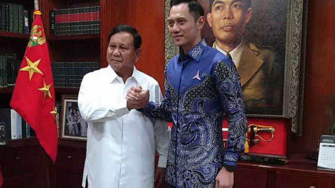 AHY temui Prabowo Subianto