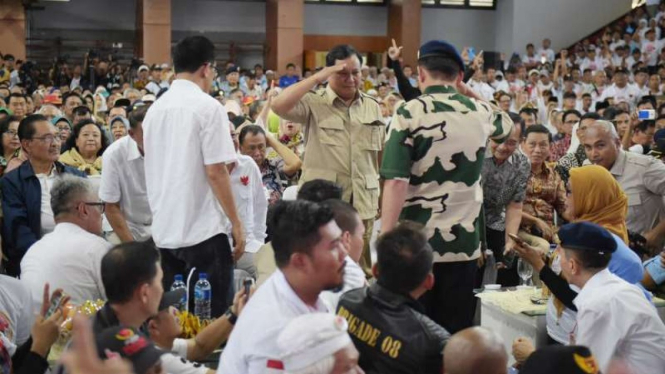 Calon presiden Prabowo Subianto di Jakarta, Sabtu, 16 Maret 2019.