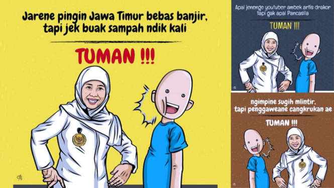 Meme Tuman Versi Gubernur Jatim Khofifah