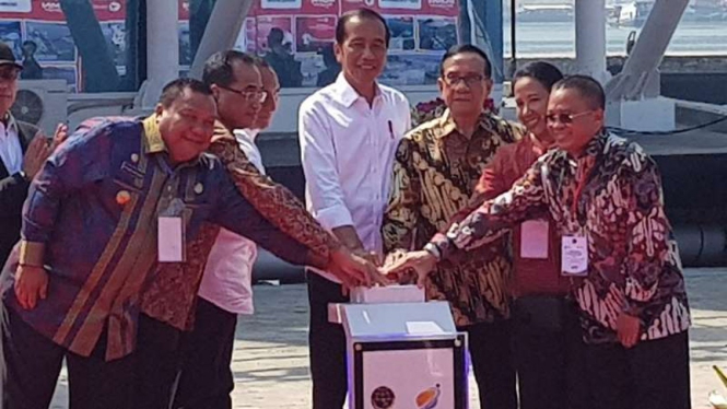 Presiden Jokowi saat meresmikan Pelabuhan Sibolga, Medan