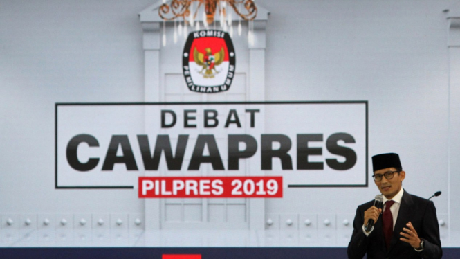 Debat Ketiga Cawapres Pilpres 2019, Sandiaga Uno