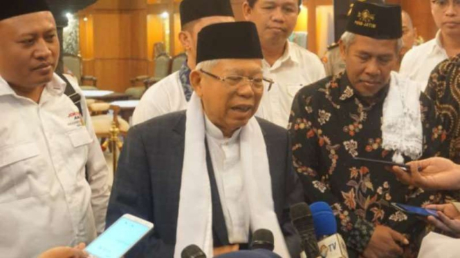 Ma'ruf Amin safari ke Jawa Timur usai debat cawapres, Senin, 18 Maret 2019.