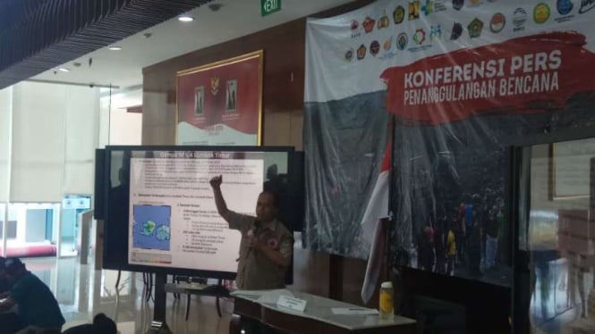 Konferensi pers BNPB soal gempa lombok di Jakarta, 18 Maret 2019