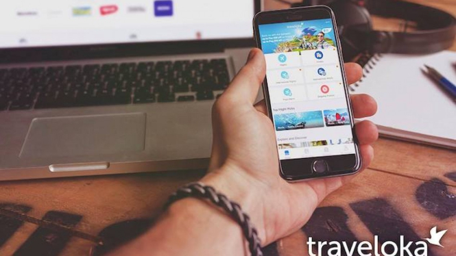 Ilustrasi Traveloka App. 