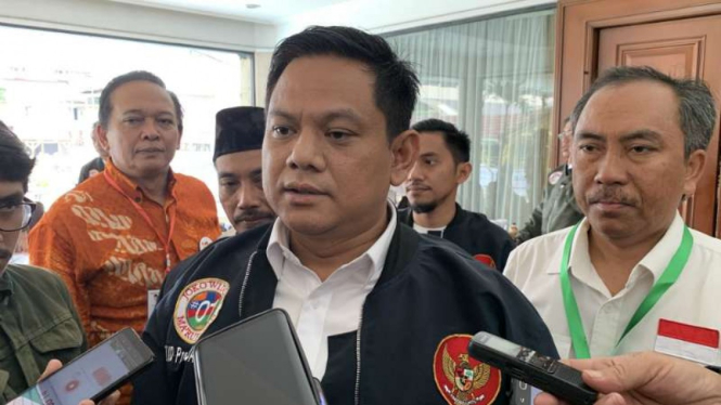 Sekretaris Tim Kampanye Daerah Jokowi-Ma’ruf wilayah Jawa Barat, Abdy Yuhana, di Bandung, Senin, 18 Maret 2019.