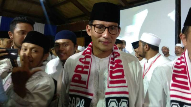 Calon wakil presiden nomor urut 02 Sandiaga Uno