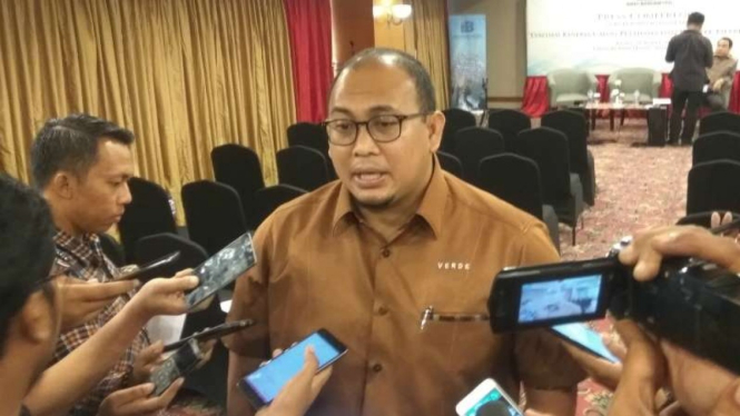 Juru bicara Badan Pemenangan Nasional Prabowo-Sandiaga, Andre Rosiade, di Jakarta, Kamis, 21 Maret 2019.