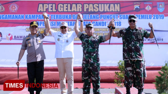 Apel Gelar Pasukan di Polres Cilacap, Jawa Tengah. (FOTO: Bangun Surya Pawira/TIMES Indonesia)