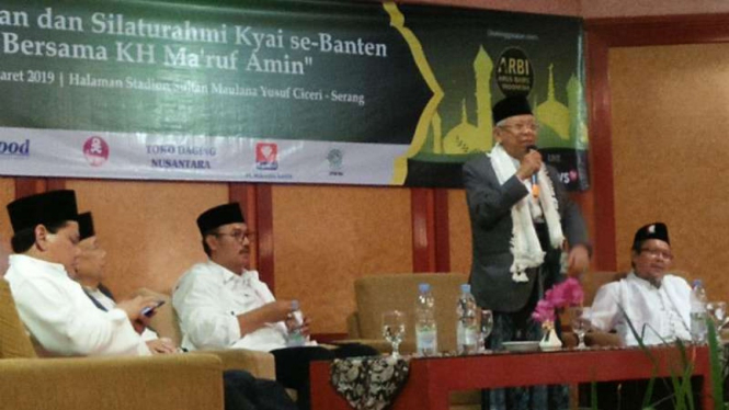 KH Ma'ruf Amin di Banten.