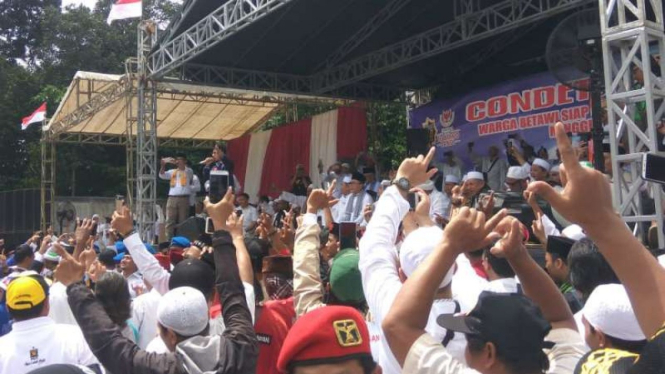 Deklarasi dukungan warga Condet Jakarta untuk Prabowo-Sandiaga.