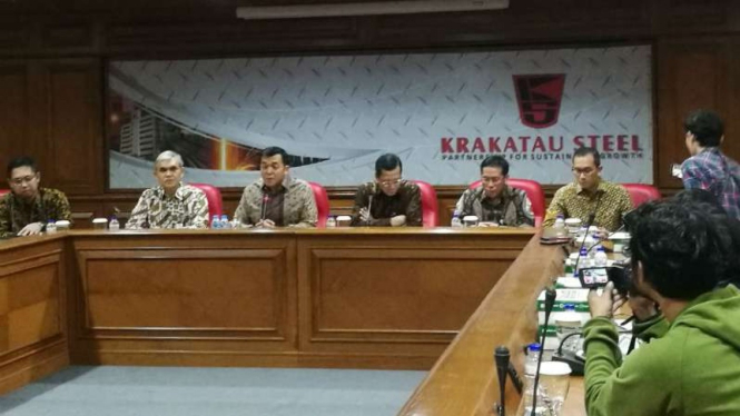 Konferensi pers Krakatau Steel soal direkturnya ditangkap KPK